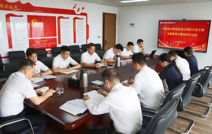 尊龙凯时资本集团投资公司机关党支部召开主题教育专题组织生活会
